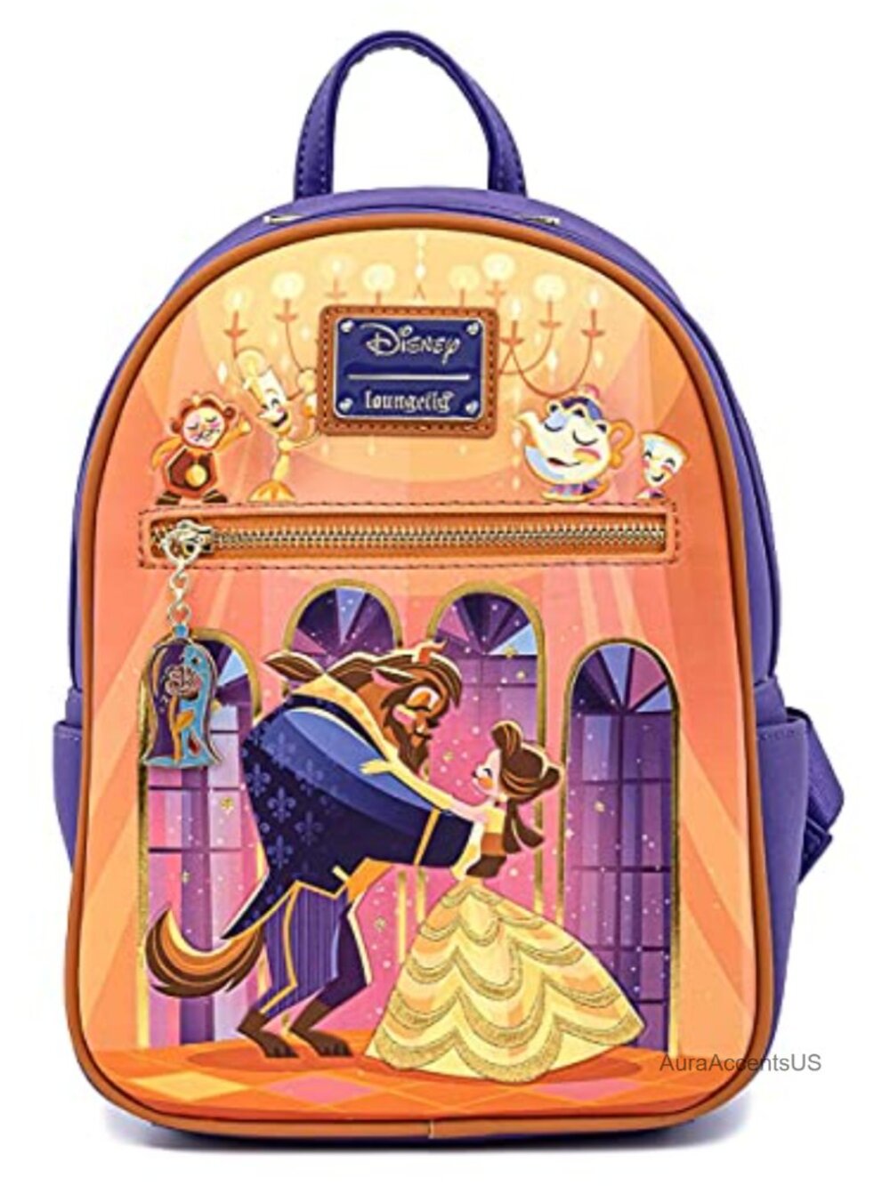 Disney Beauty and the Beast Ballroom Scene Faux Leather Shoulder Bag Purse